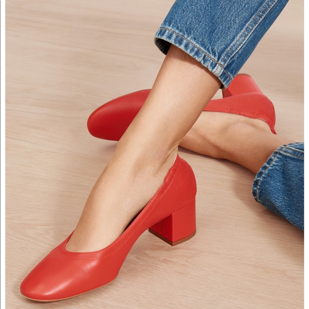Bright Red Everlane Day Heel